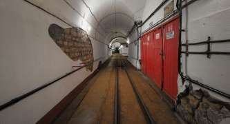 Maginot- Linie - Gros Ouvrage Hackenberg - zentrale Galerie mit Ausgang zum Küchentrakt Maginot- Linie - Gros Ouvrage Hackenberg - zentrale Galerie mit Ausgang zum Küchentrakt