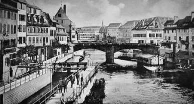 Historische Postkarte - Straßburg - Bei den Mühlen Historische Postkarte - Straßburg - Bei den Mühlen