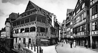 Historische Postkarte - Straßburg - Pflanzbadgasse Historische Postkarte - Straßburg - Pflanzbadgasse