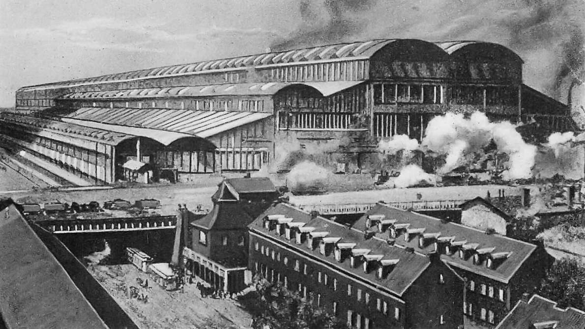 Krupp-Werke, Essen / Quelle: Historische Postkarte