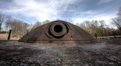 15-cm-Haubitzen mit Panzerturm der Feste Wagner 15-cm-Haubitzen mit Panzerturm der Feste Wagner