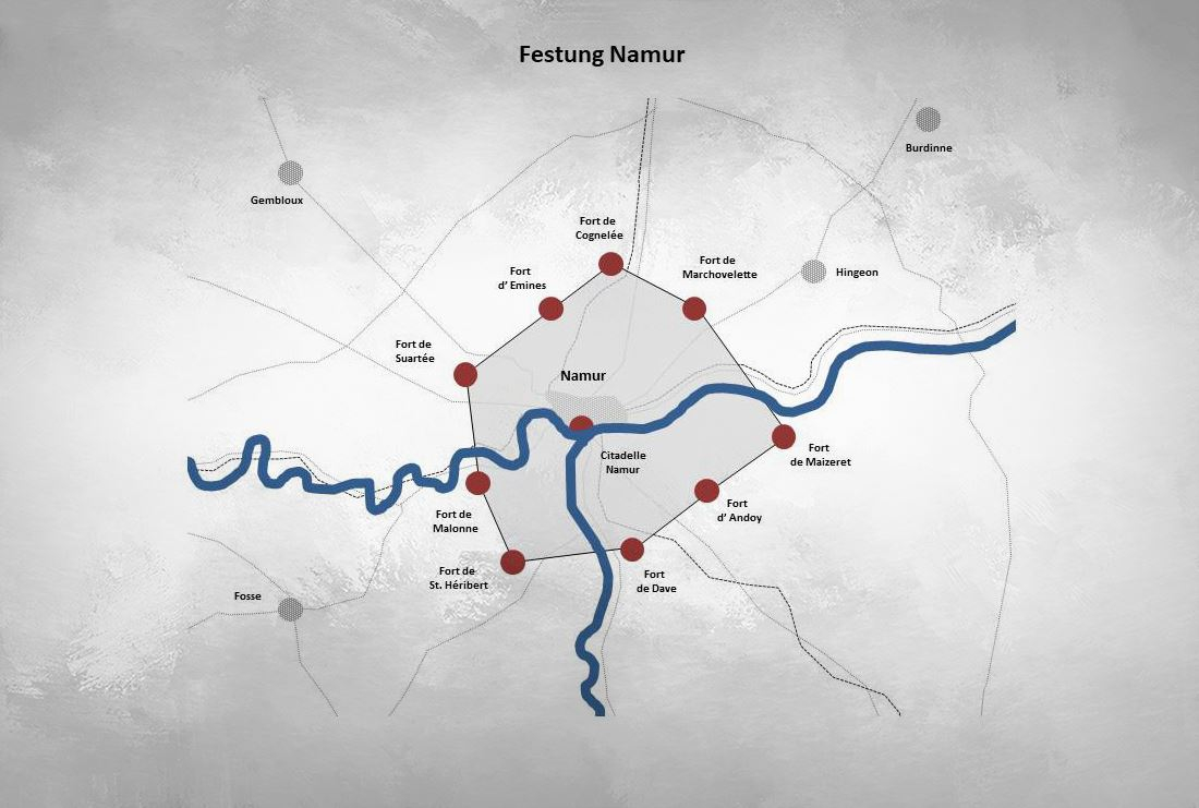 Festung Namur - Karte