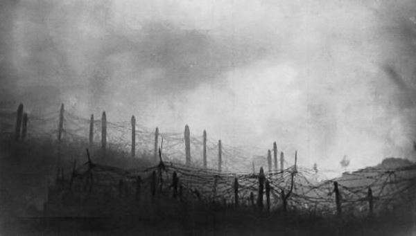 Quelle: Historische Postkarte von den Schlachtfeldern des Ersten Weltkriegs