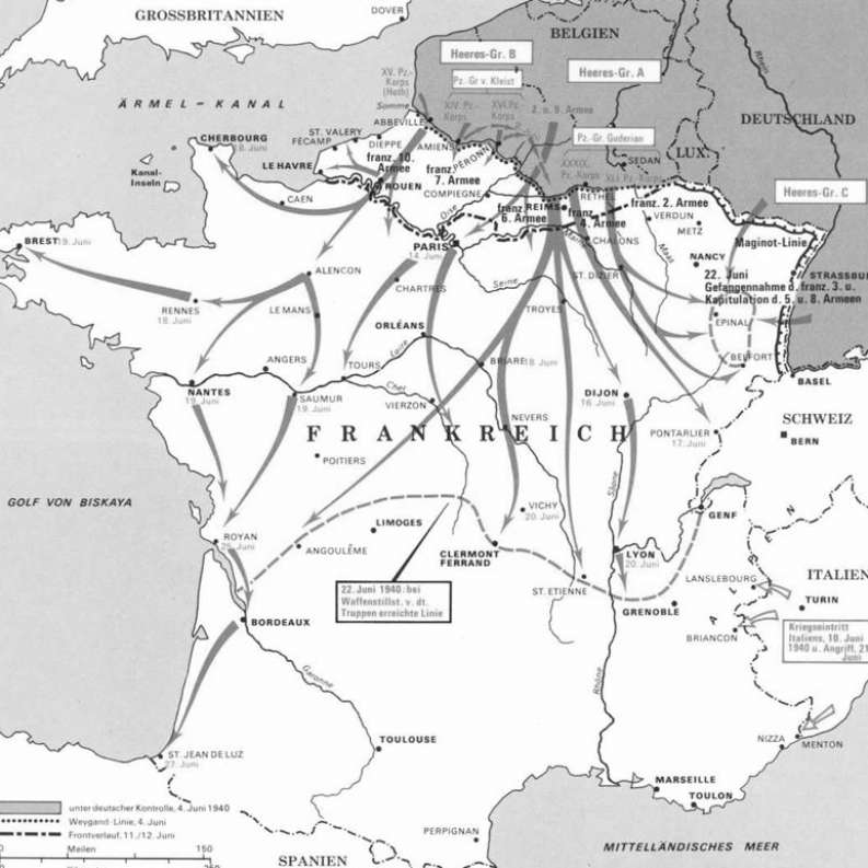 Zweiter Weltkrieg - 1940 - Westfeldzug gegen Frankreich