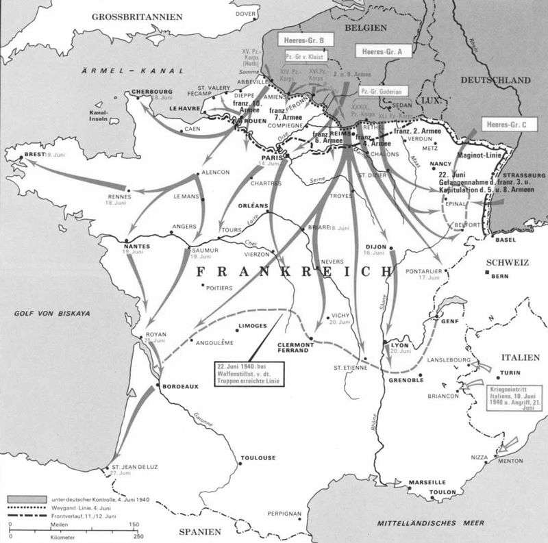 Zweiter Weltkrieg - 1940 - Westfeldzug gegen Frankreich