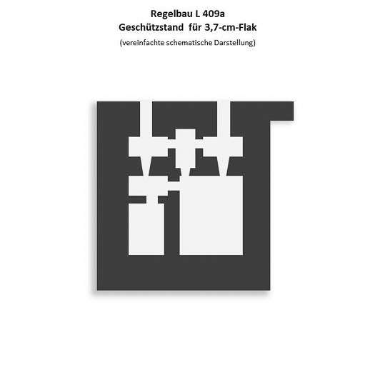 Regelbau 409a - Geschützstand für 3,5-cm-Flak - Atlantikwall - Zweiter Weltkrieg